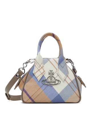 Vivienne Westwood Ssense Exclusive Capsule Beige & Blue Mini Yasmine Bag