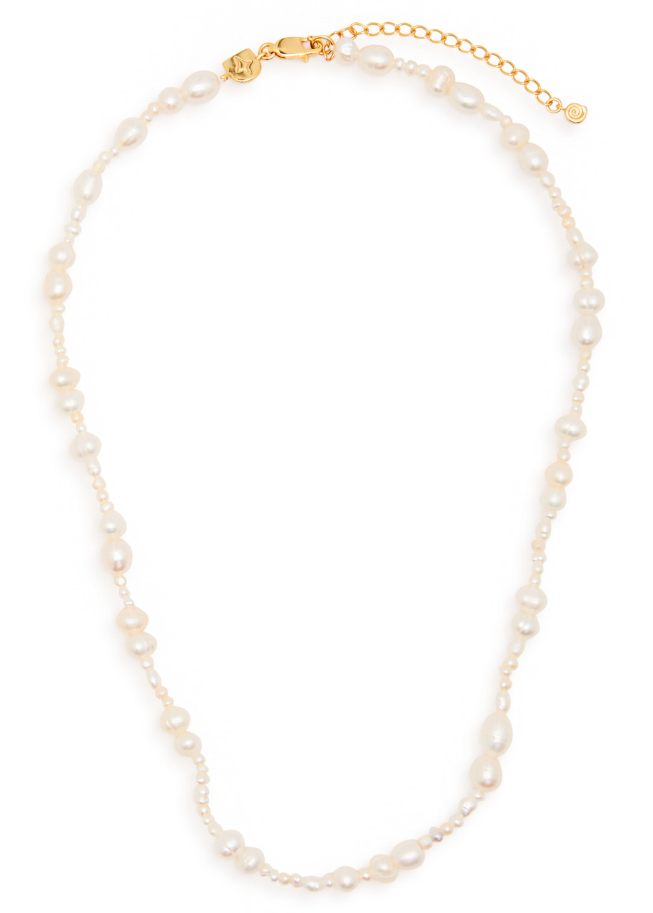 Serenity Pearl-Beaded 18kt Gold-Plated Necklace