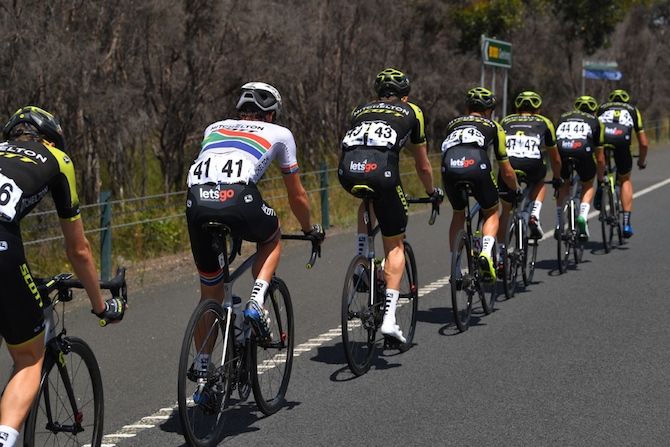 Mitchelton-Scott rode hard for their leader, Daryl Impey