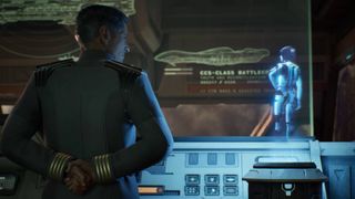Halo Campaign Evolved Keyes and Cortana on Pillar of Autumn bridge