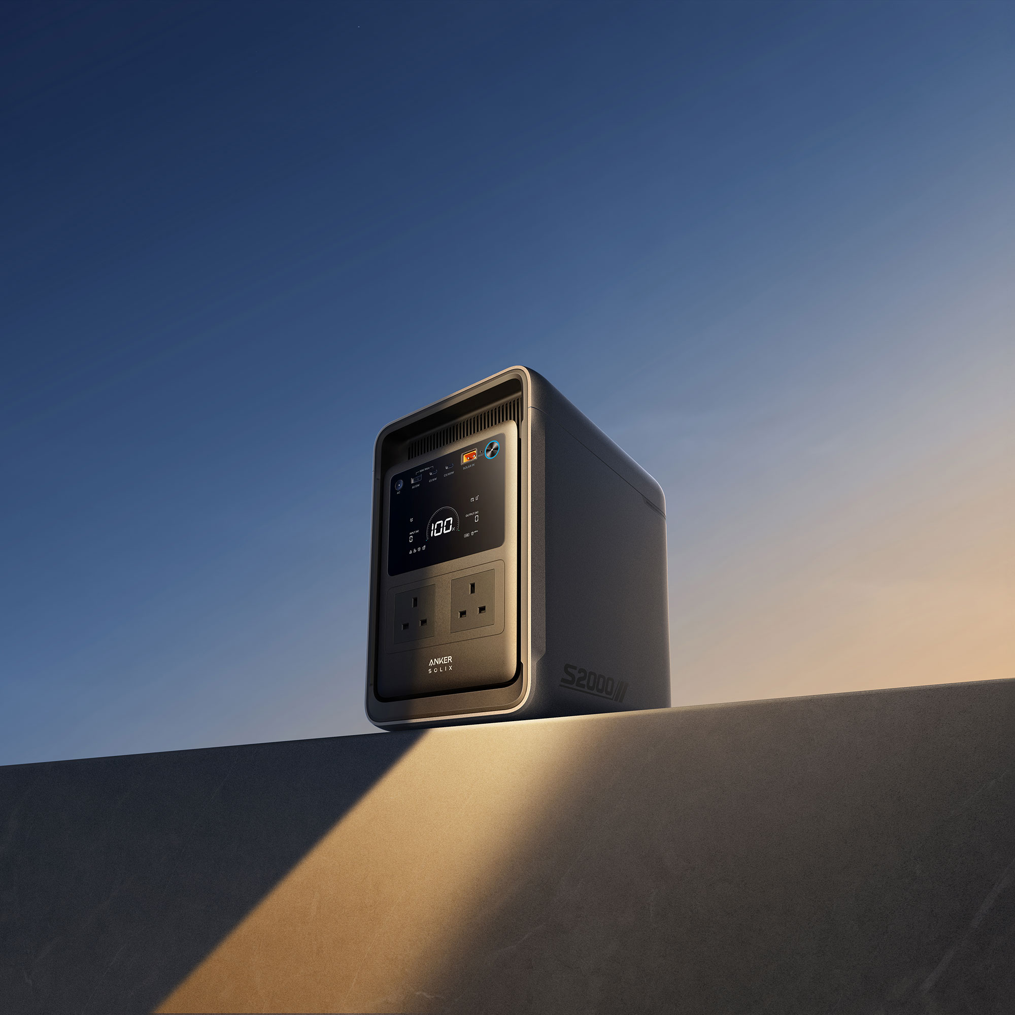 Anker SOLIX on graphic background