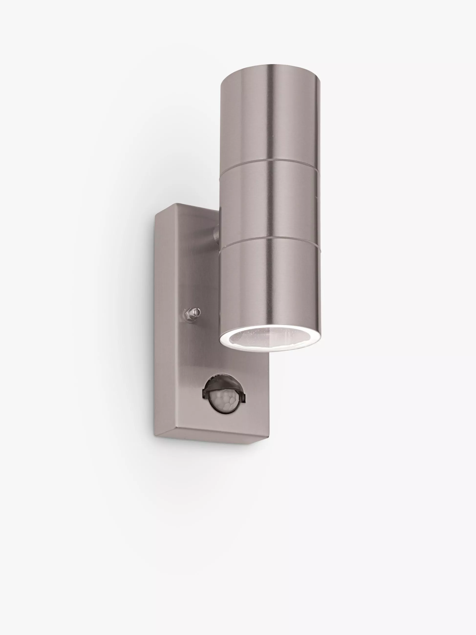 John Lewis Strom Led Pir Outdoor Wall Light, Steel