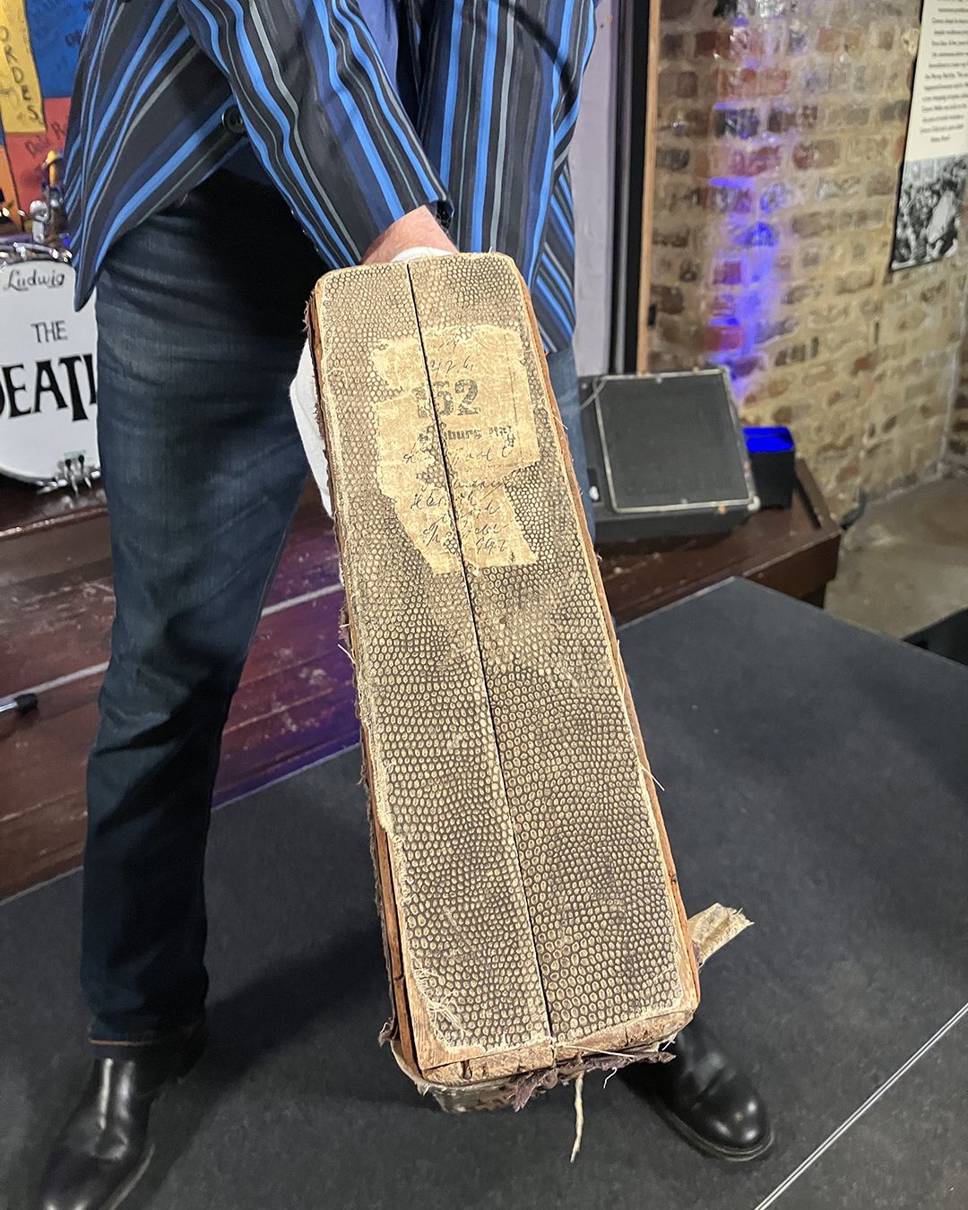 George Harrison's Futurama guitar case &ndash; complete with Hamburg sticker