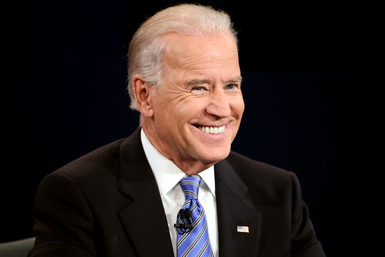 U.S. President Joe Biden smiles during the vice presidential debate at Centre College October 11, 2012 in Danville, Kentucky.