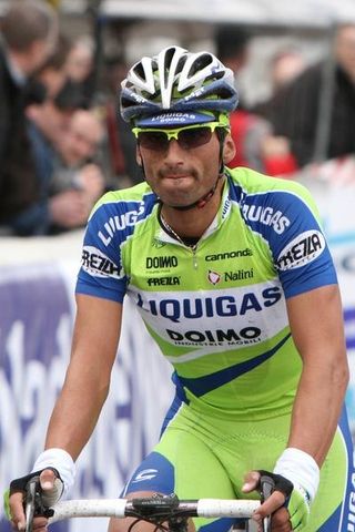 Daniele Bennati (Liquigas) didn't survive the final climb with the front group.