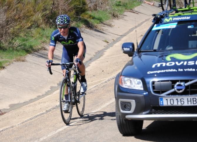 Eloy Teruel, with Movistar car