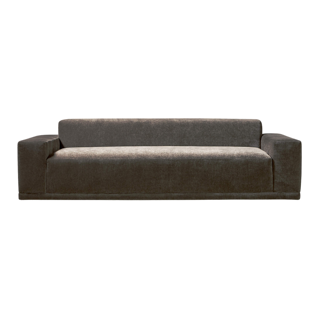 CB2, Faible 100" Grey Performance Velvet Deep Depth Sofa