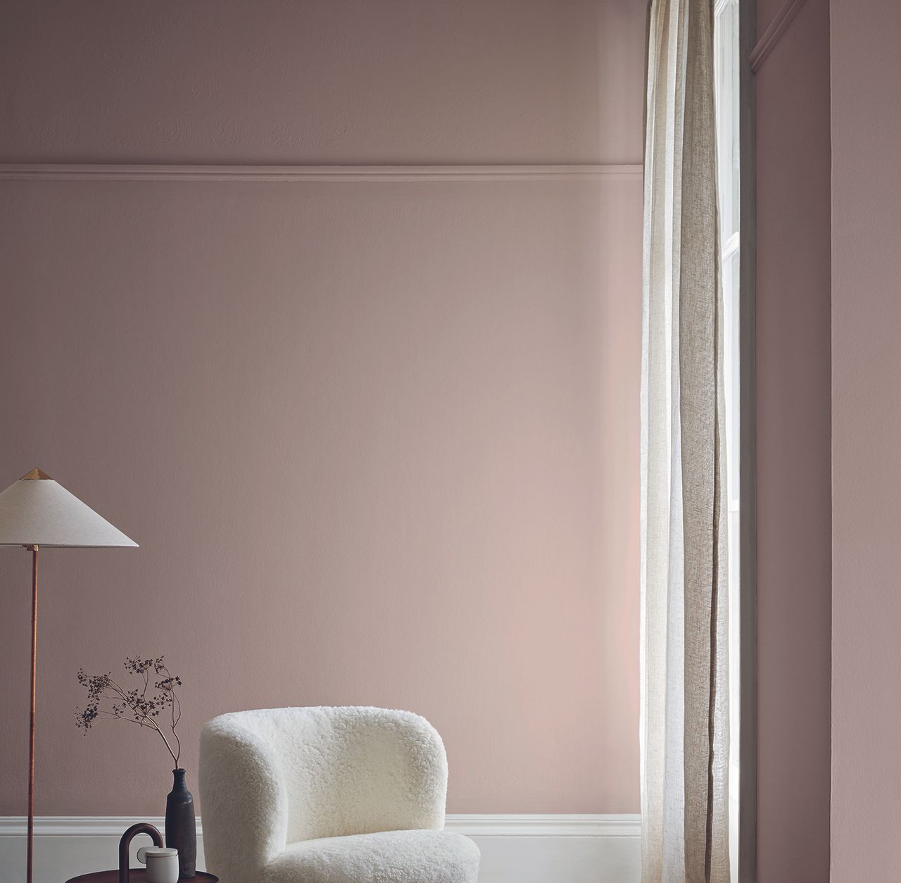 Crown Paints pink walls