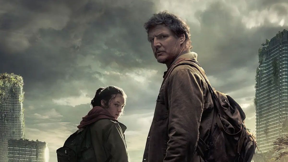 Bella Ramsey&#039;s Ellie and Pedro Pascal&#039;s Joel look at the camera in The Last of Us TV show