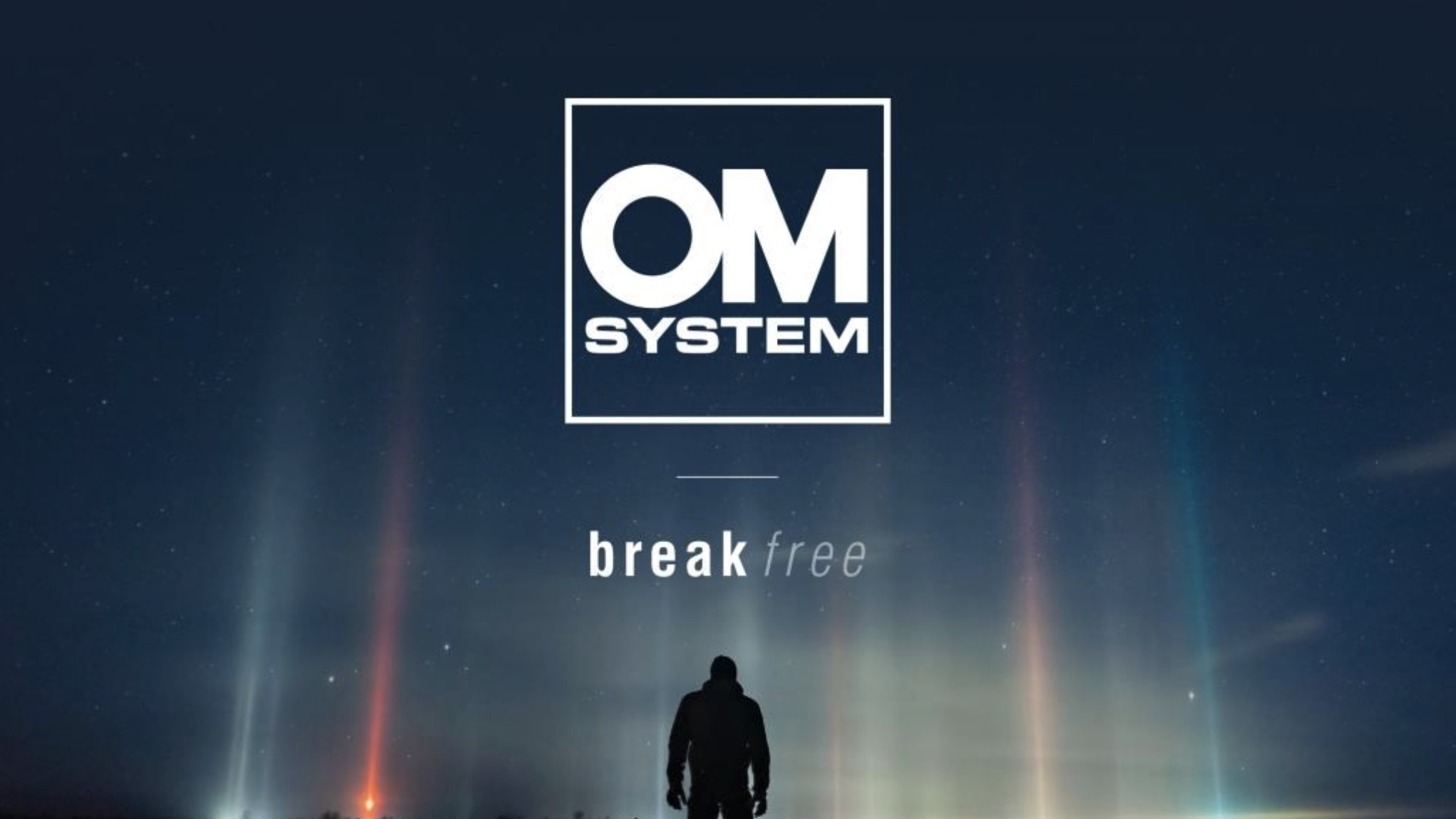 The OM Systems logo and tagline
