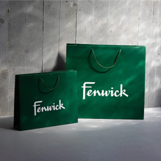 Green Fenwick shopping bags