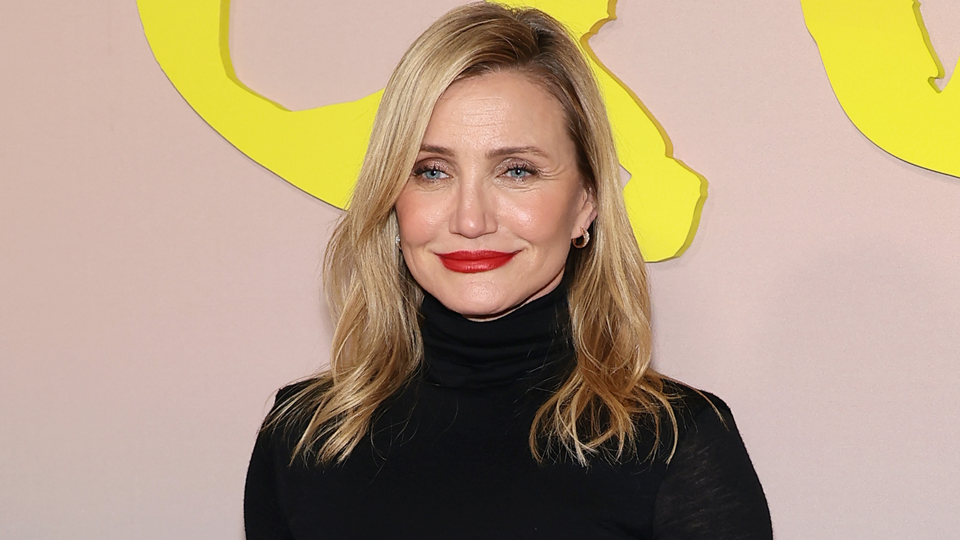 Cameron Diaz styled a semi-sheer little black dress with accessories inspired by the red theory at the "Outcome" premiere