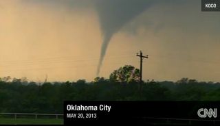A tornado touches down in Oklahoma City, Okla., on May 20, 2013.