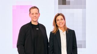 HMD's Lars Silberbauer with Isabel Ferrer, EMEA Marketing Director at Mattel