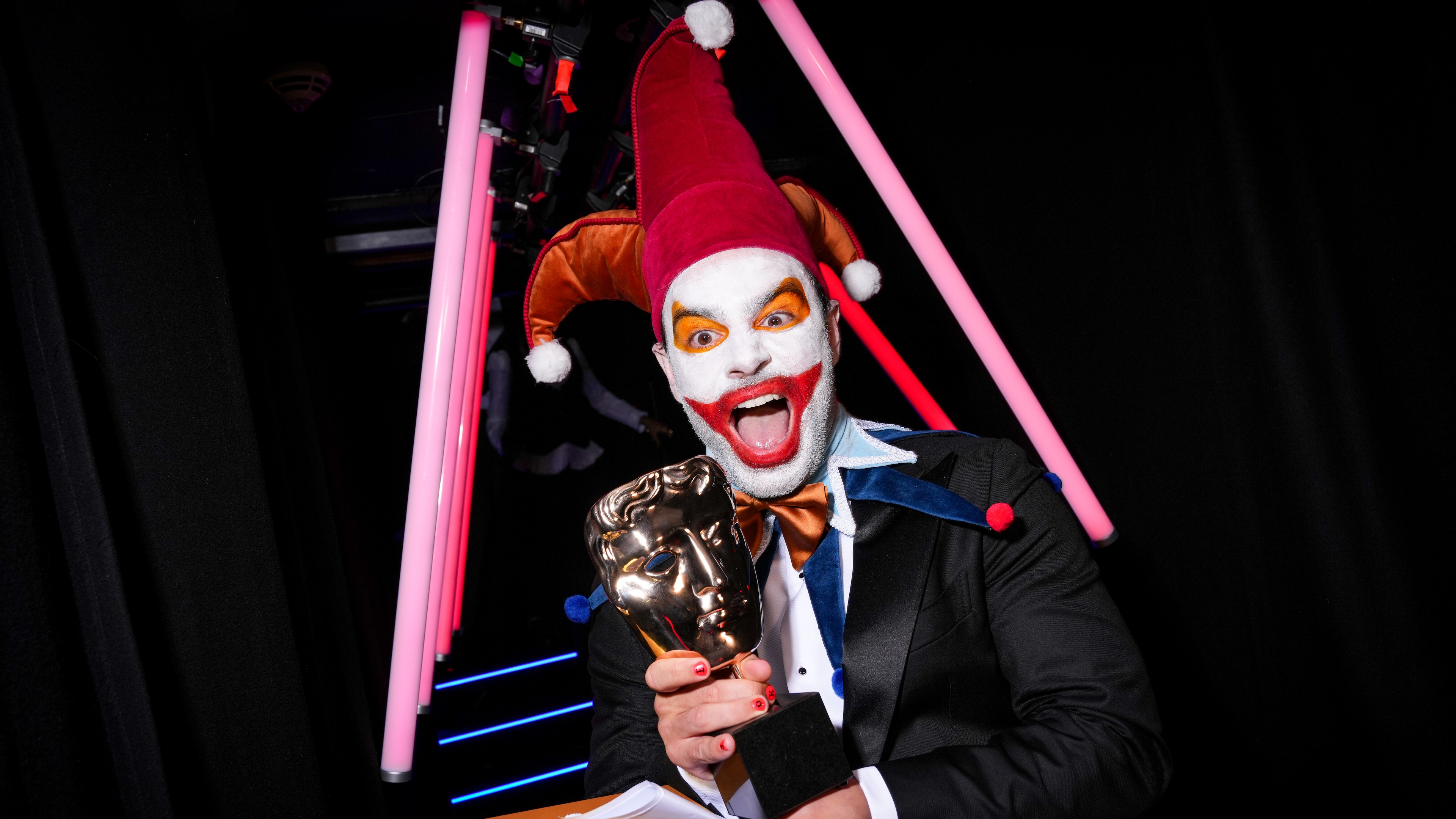 LONDON, ENGLAND - APRIL 8: Ben Starr, winner of the Debut Game Award for &#039;Balatro&#039;, poses backstage during the BAFTA Games Awards 2025 at the Queen Elizabeth Hall on April 8, 2025 in London, United Kingdom. (Photo by Scott Garfitt/BAFTA via Getty Images)