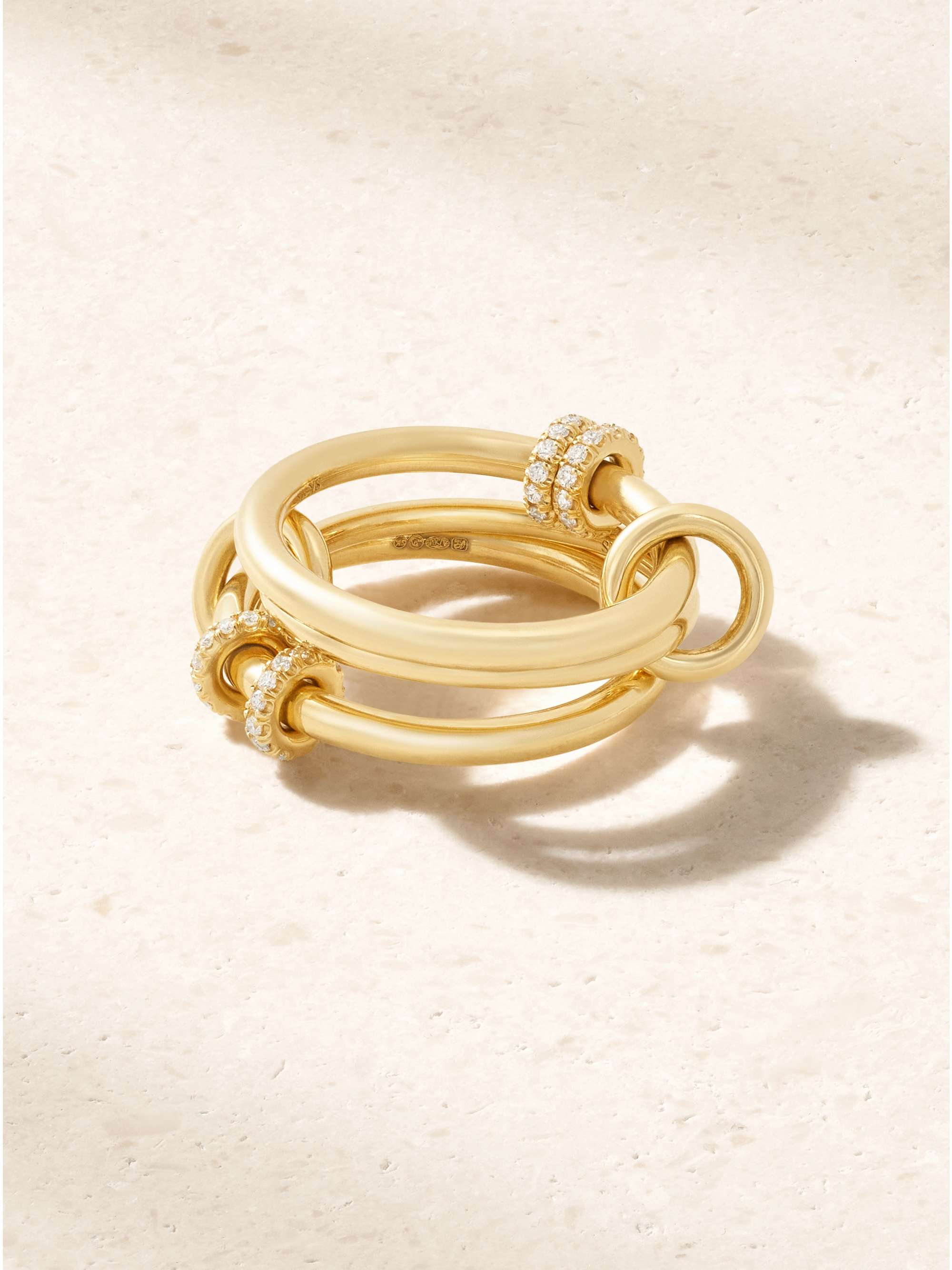 Jovie Set of Three 18-Karat Gold Diamond Rings