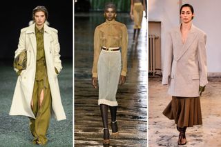 AW24 colour pairings khaki and cream