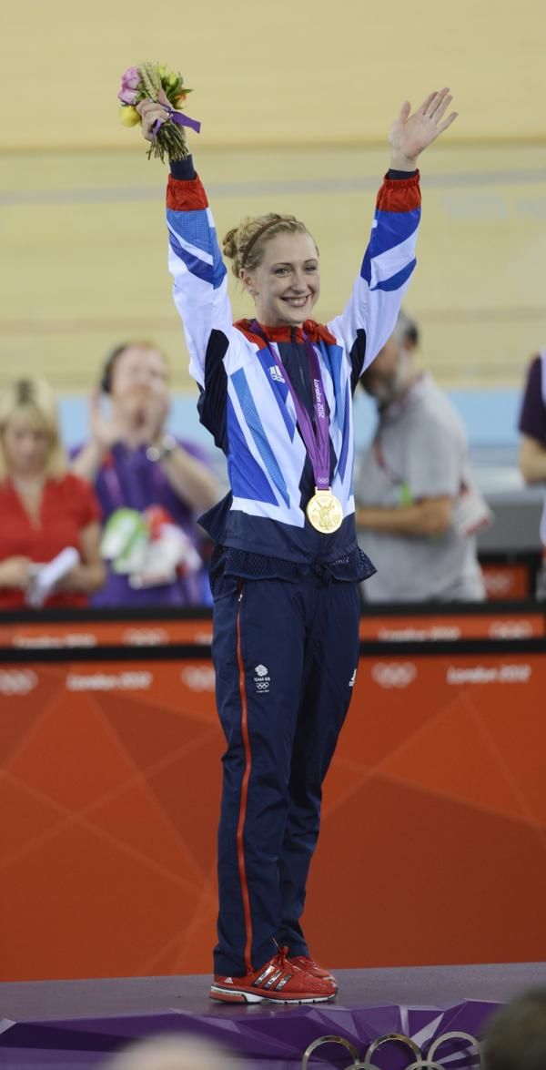 Laura Trott (Great Britain) on the podium