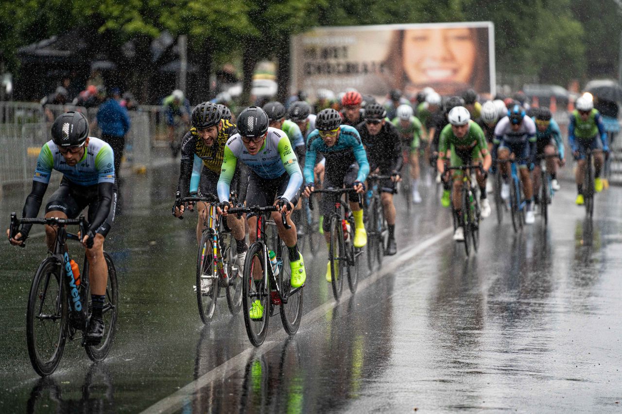 The conditions were wet
