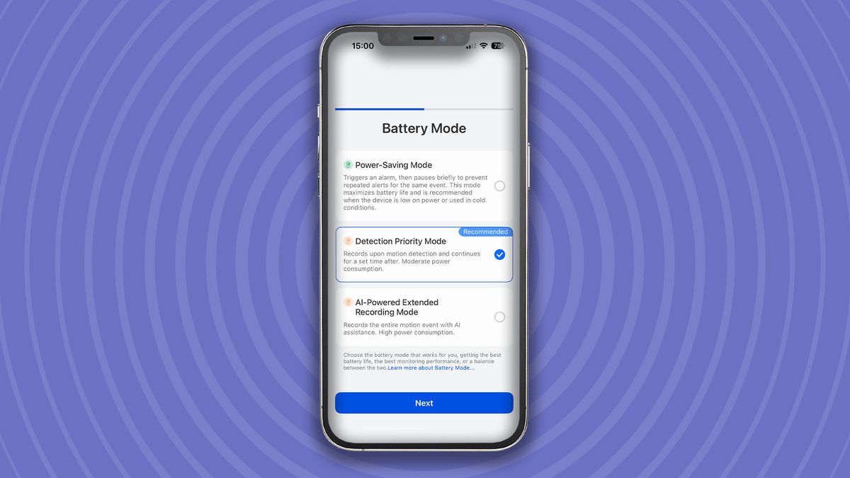 Adjusting Reolink Solar Floodlight Cam battery mode in app