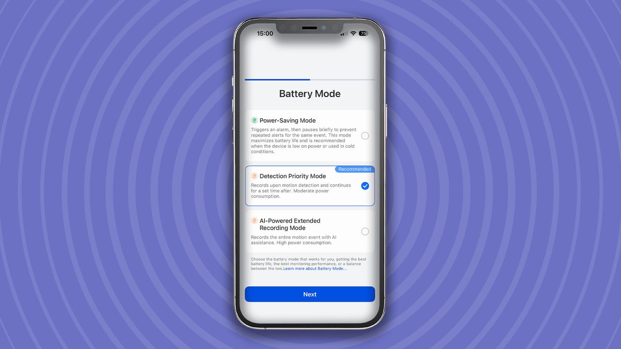 Adjusting Reolink Solar Floodlight Cam battery mode in app