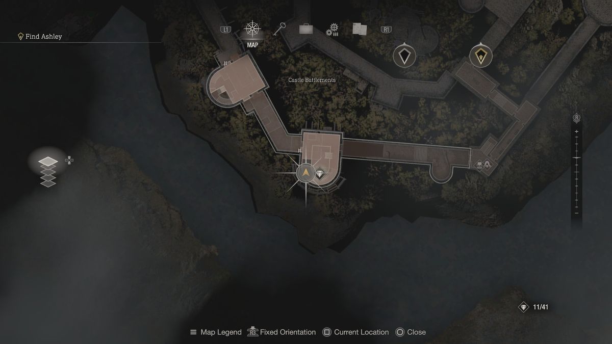 Resident Evil 4 Remake Clockwork Castellan on the battlements