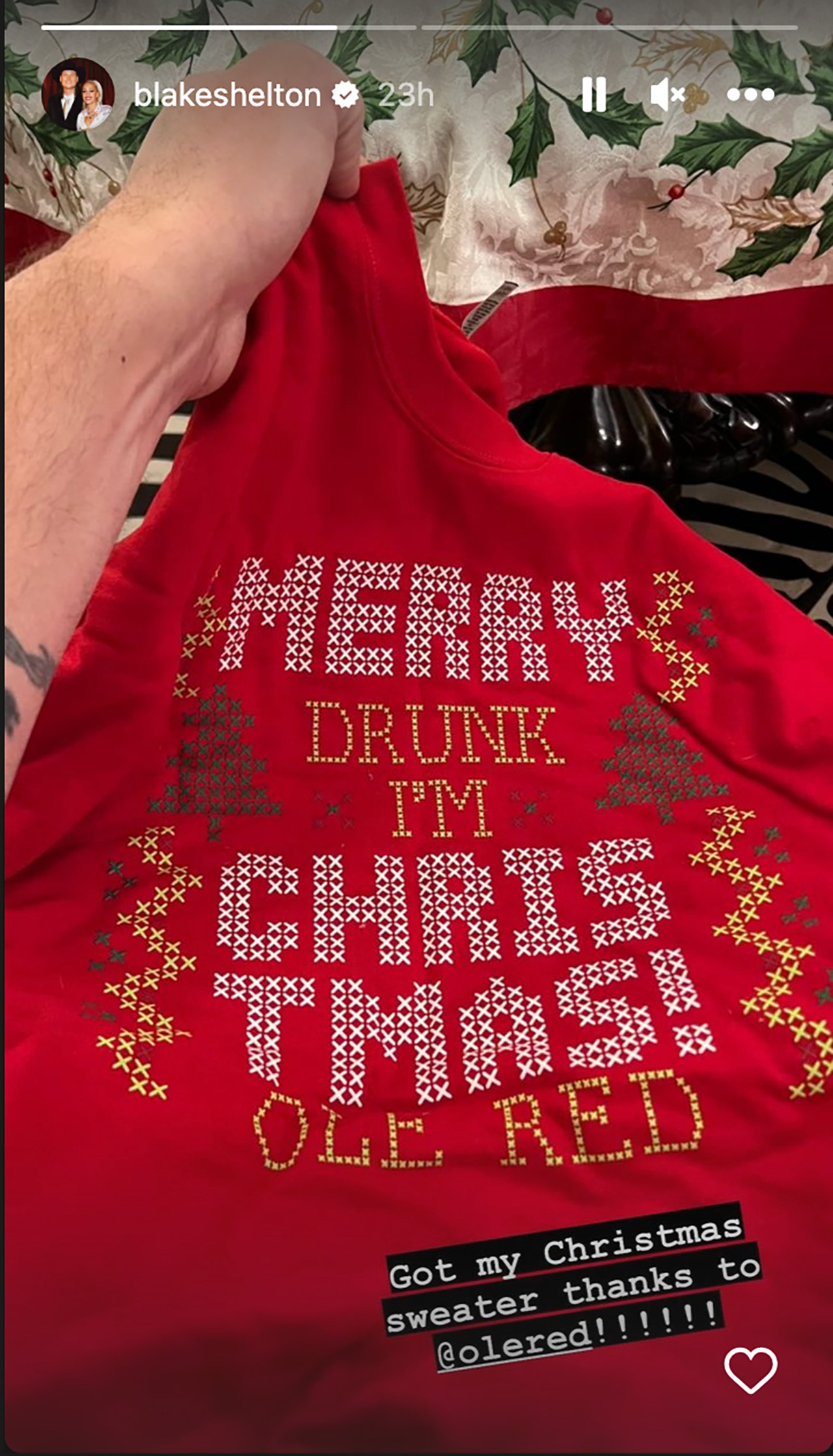 Ole Red Christmas Sweater from Blake Shelton.