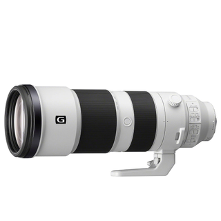 Sony FE 200-600mm F5.6-6.3 G OSS on a white background