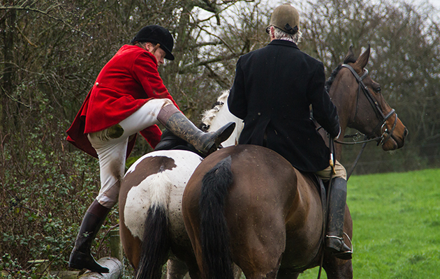 Dr Nigel Taylor getting a bit of help from David Guilding following an unscheduled dismount out with the Berkeley