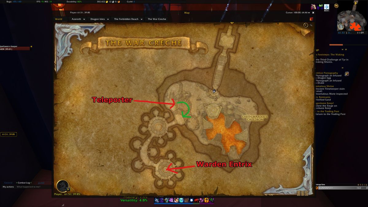 WoW Warden Entrix location