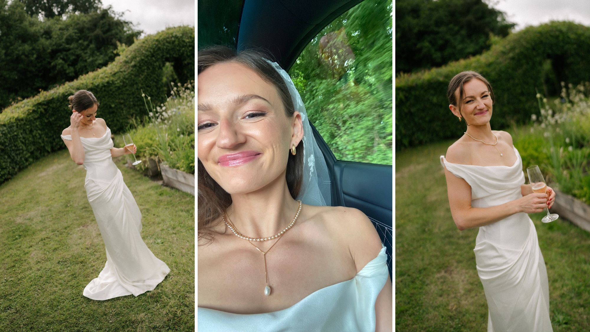Senior Health Editor Ally Head on her wedding day, wearing Vivienne Westwood and Grace Loves Lace