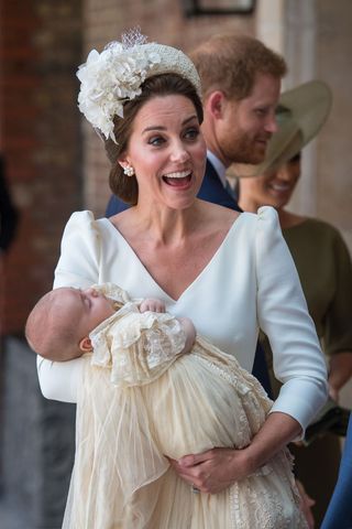 Kate Middleton at son Prince Louis's Christening in 2018.