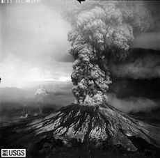 The May 18 eruption sent volcanic ash, steam, water, and debris to a height of 60,000 feet (18,288 meters), while the mountain lost 1,300 feet (396 meters) of altitude. Fifty-seven people were killed or are still missing. USGS Photograph taken on May 18, 