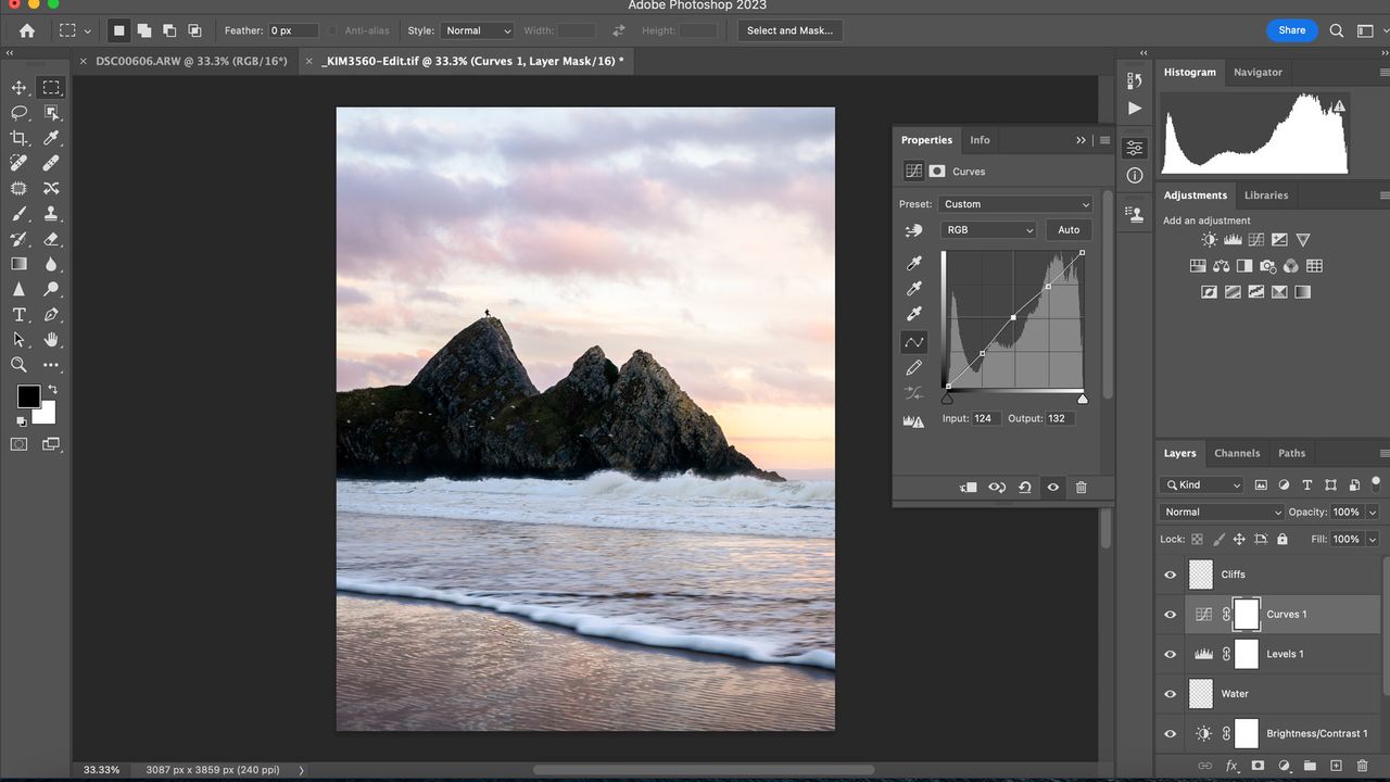 Image being edited in Adobe Photoshop