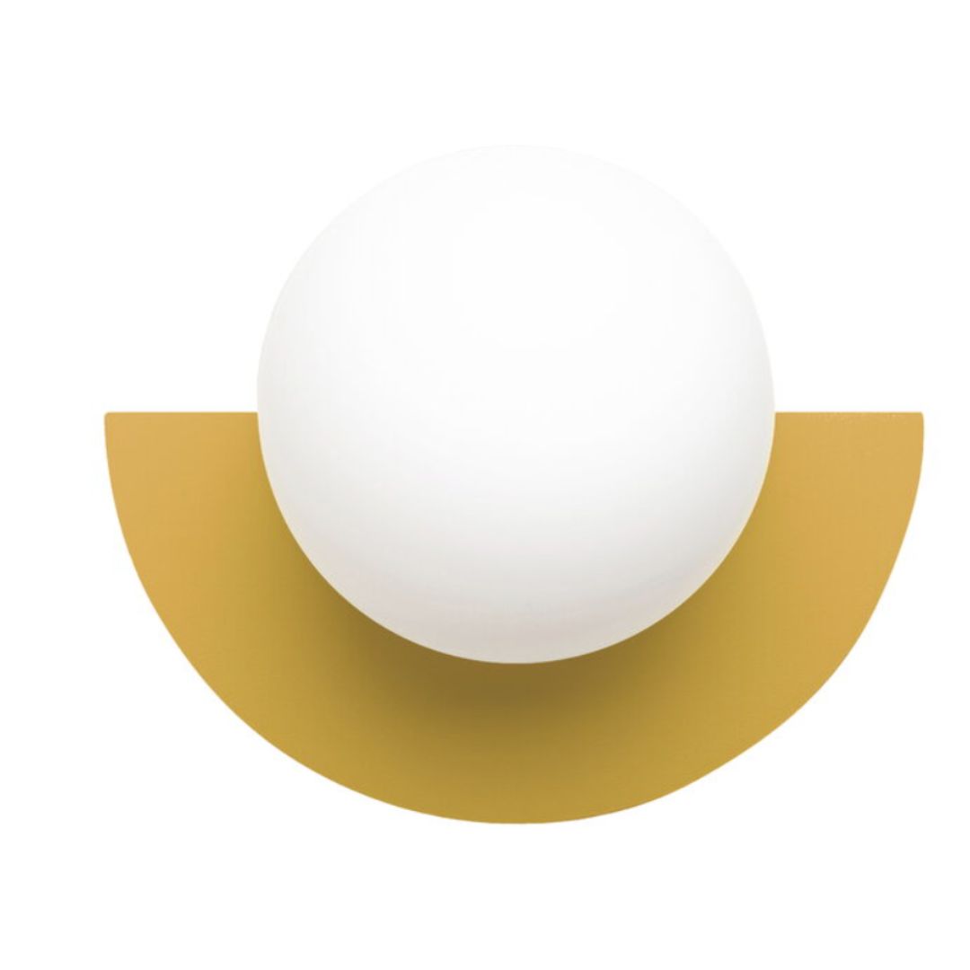 Candy Little Circle 180 S wall lamp, hardwired, sandcastle ochre