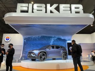 Fisker stand at Mobile World Congress in Barcelona 2022