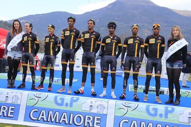 MTN-Qhubeka lines up ahead of the GP Camaiore
