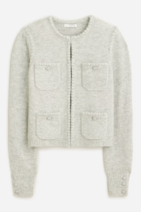 J.Crew Odette Sweater Lady Jacket with Jewel Buttons | $198 $140 at J.Crew