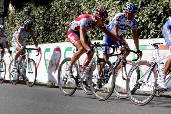 Philippe Gilbert (Silence-Lotto) delivers some instruction during the race.