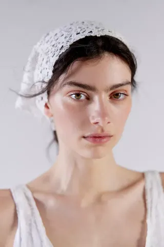 Floral Crochet Headscarf