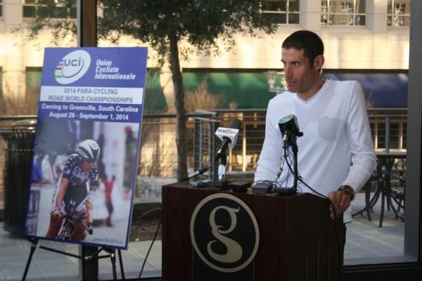 George Hincapie talks about.the importantance of the para-cycling world championships coming to Greenville.