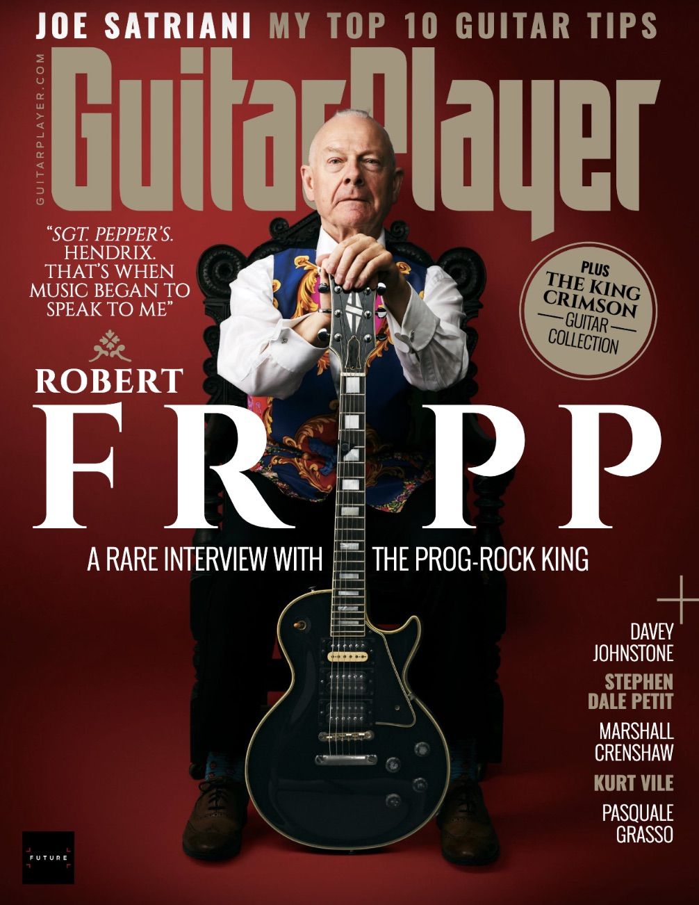 Robert Fripp adorns the cover of Guitar Player&#039;s October 2022 issue