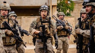 Charles Melton as Jake in "Warfare"