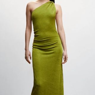 Mango Asymmetric draped gown 