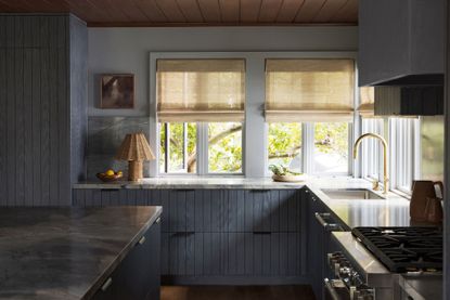steel-blue kitchen