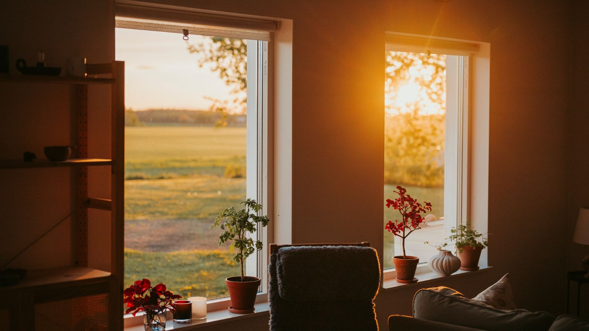 picture of winter sun coming through window into home