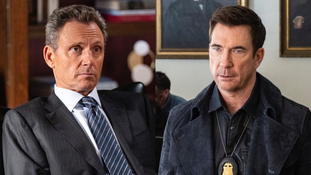 Tony Goldwyn as DA Baxter in Law &amp; Order and Dylan McDermott as Remy Scott in FBI: Most Wanted