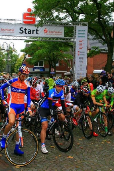 Riders at the start in the small town Stadtlohn