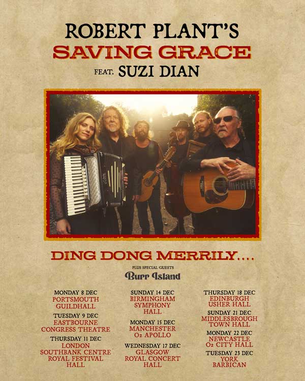 Robert Plant&#039;s Saving Grace UK tour poster