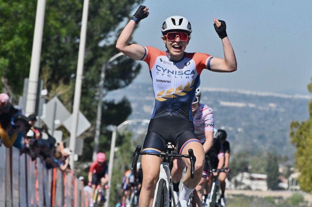 Mara Roldan (Cynisca Cycling) sprints to victory on stage 1